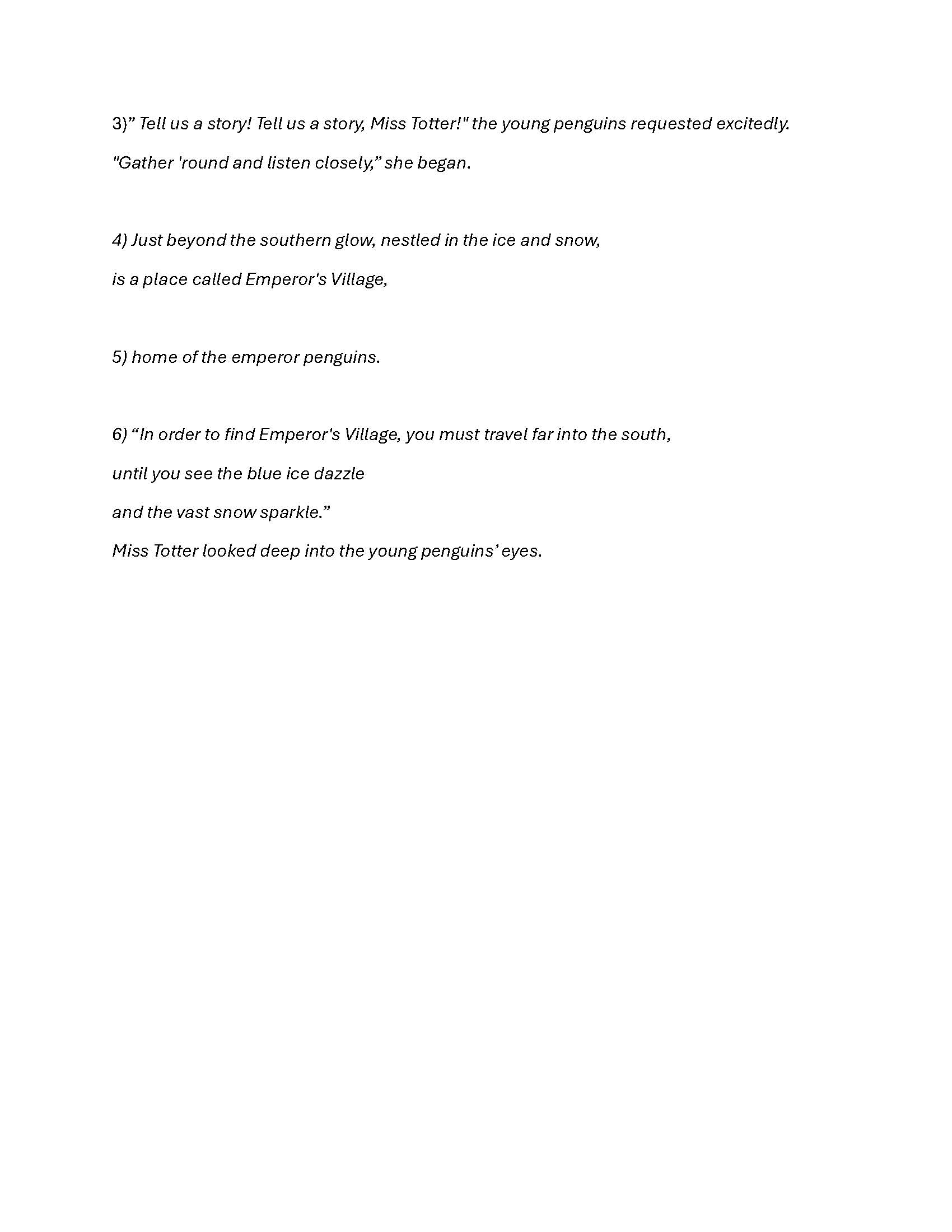 Scarlett's Journey Home - original manuscript pages